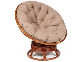 Кресло-качалка Papasan w 23/01 B с подушкой Pecan, экошерсть Коричневый в Аше - asha.mebel74.com | фото 1