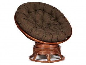 Кресло-качалка Papasan w 23/01 B с подушкой Pecan, ткань Коричневый в Аше - asha.mebel74.com | фото