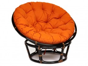 Кресло Papasan 23/01 W с подушкой Antique brown, ткань Оранжевый в Аше - asha.mebel74.com | фото