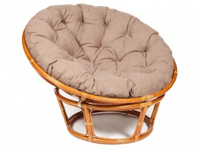 Кресло Papasan 23/01 W с подушкой Cognac, экошерсть Коричневый в Аше - asha.mebel74.com | фото