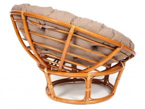 Кресло Papasan 23/01 W с подушкой Cognac, экошерсть Коричневый в Аше - asha.mebel74.com | фото 2