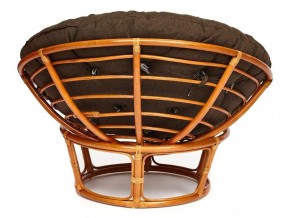 Кресло Papasan 23/01 W с подушкой Cognac, ткань Коричневый в Аше - asha.mebel74.com | фото 2