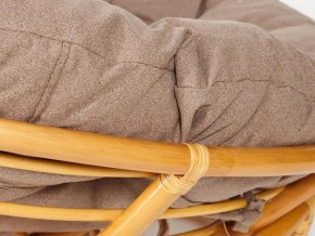 Кресло Papasan 23/01 W с подушкой Honey, экошерсть Коричневый в Аше - asha.mebel74.com | фото 3