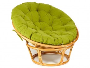 Кресло Papasan 23/01 W с подушкой Honey, флок Олива в Аше - asha.mebel74.com | фото