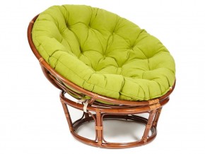 Кресло Papasan 23/01 W с подушкой Pecan, флок Олива в Аше - asha.mebel74.com | фото