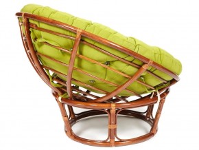 Кресло Papasan 23/01 W с подушкой Pecan, флок Олива в Аше - asha.mebel74.com | фото 3