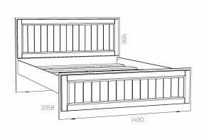 Кровать 1400 Оливия НМ 040.34-01 О в Аше - asha.mebel74.com | фото 2