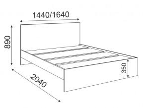 Кровать 1400 Осло модуль 4 с ящиками Дуб золото в Аше - asha.mebel74.com | фото 2