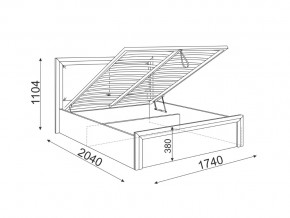 Кровать 1600 подъемная с мягкой частью Глэдис М32 в Аше - asha.mebel74.com | фото 2