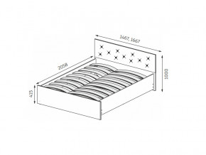 Кровать Анита 1600х2000 с ортопедическим основанием в Аше - asha.mebel74.com | фото 2