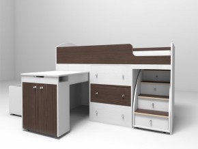 Кровать чердак Малыш 70х160 Белое дерево-Бодего в Аше - asha.mebel74.com | фото