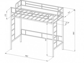 Кровать чердак Севилья 1-1 слоновая кость в Аше - asha.mebel74.com | фото 2