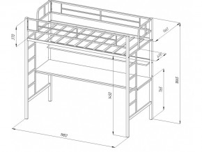 Кровать чердак Севилья 1 Черная в Аше - asha.mebel74.com | фото 2