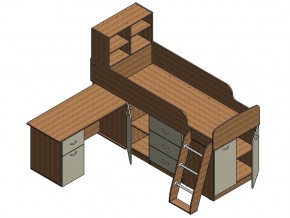 Кровать Дюймовочка 1 Голубой в Аше - asha.mebel74.com | фото 3