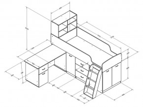 Кровать Дюймовочка 1 мультицвет в Аше - asha.mebel74.com | фото 2