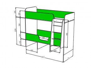 Кровать двухъярусная Малыш двойняшка белый в Аше - asha.mebel74.com | фото 3