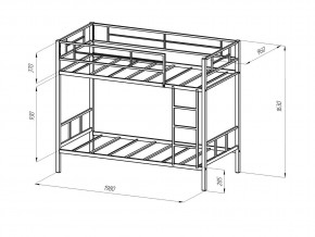 Кровать двухъярусная Севилья 2 Серый в Аше - asha.mebel74.com | фото 2