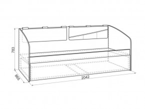 Кровать Форсаж дуб крафт золотой/белый в Аше - asha.mebel74.com | фото 2