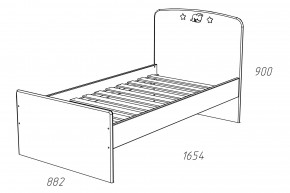 Кровать Лилу НМ 041.07 М Слоники в Аше - asha.mebel74.com | фото 2