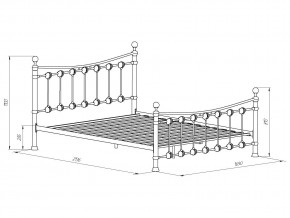 Кровать металлическая Эльда Белый/Золото в Аше - asha.mebel74.com | фото 2