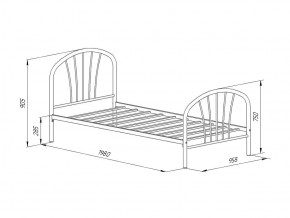 Кровать металлическая Эвора Розовый в Аше - asha.mebel74.com | фото 2