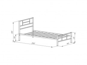 Кровать металлическая Кадис Коричневый в Аше - asha.mebel74.com | фото 2