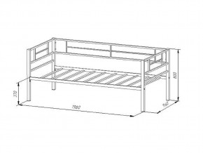 Кровать металлическая Лорка Коричневый в Аше - asha.mebel74.com | фото 2