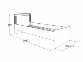 Кровать одинарная Ольга 18 900 в Аше - asha.mebel74.com | фото 2