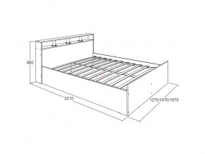 Кровать Ольга 17 1400 в Аше - asha.mebel74.com | фото 2