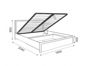 Кровать подъемная Беатрис модуль 8 Дуб млечный в Аше - asha.mebel74.com | фото 2