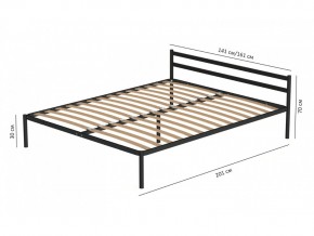 Кровать разборная металлическая Мета 1600 черная в Аше - asha.mebel74.com | фото 4