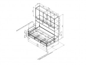 Кровать с антресолью Дельта Нэкст 21.04 белый в Аше - asha.mebel74.com | фото 3