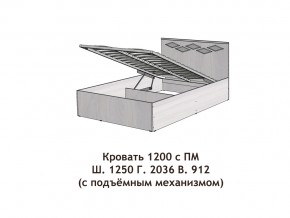 Кровать с подъёмный механизмом Диана 1200 в Аше - asha.mebel74.com | фото 2