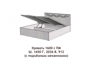 Кровать с подъёмный механизмом Диана 1600 в Аше - asha.mebel74.com | фото 3