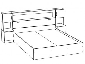 Кровать с закроватным модулем Бася КР 552 Крафт в Аше - asha.mebel74.com | фото 2