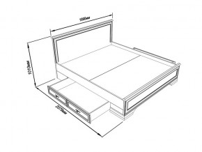 Кровать S320-LOZ/180 с выкатными тумбами Кентаки Белый в Аше - asha.mebel74.com | фото 2