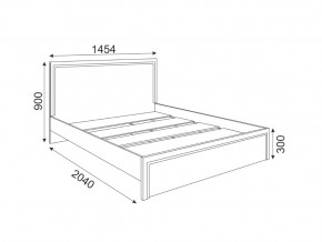 Кровать стандарт с настилом 1400 Беатрис модуль 16 Дуб млечный в Аше - asha.mebel74.com | фото 2