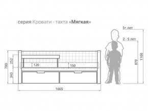 Кровать-тахта мягкая Svogen с ящиками и бортиком бежевый в Аше - asha.mebel74.com | фото 2