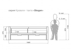 Кровать-тахта Svogen с ящиками и бортиком бежевый в Аше - asha.mebel74.com | фото 3