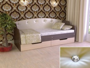 Кровать Юниор Тип 2 Венге/дуб молочный 800х1600 в Аше - asha.mebel74.com | фото 1