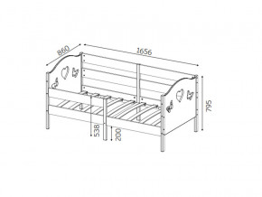 Кроватка-софа Звездочки 800х1600 мм в Аше - asha.mebel74.com | фото 2