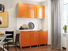 Кухня 1500 блестки оранж в Аше - asha.mebel74.com | фото