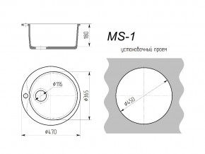 Кухонная мойка MS-1 в Аше - asha.mebel74.com | фото 2