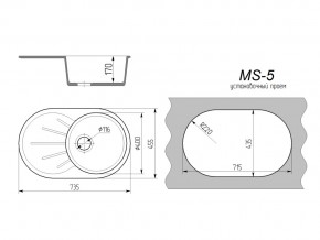 Кухонная мойка MS-5 в Аше - asha.mebel74.com | фото 2