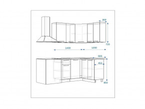 Кухонный гарнитур 14 Грецкий орех 1400*1200 правый в Аше - asha.mebel74.com | фото 2