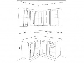 Кухонный гарнитур 15 Белый Вегас 1200х1400 мм в Аше - asha.mebel74.com | фото 2