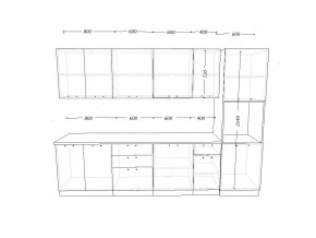 Кухонный гарнитур 16 Грецкий орех 3000 в Аше - asha.mebel74.com | фото 2