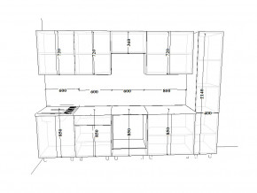 Кухонный гарнитур 17 Белый Вегас 3000 мм в Аше - asha.mebel74.com | фото 2