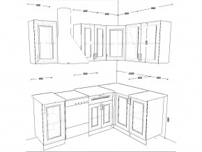 Кухонный гарнитур 2 Белый Вегас 1600х1400 мм в Аше - asha.mebel74.com | фото 2