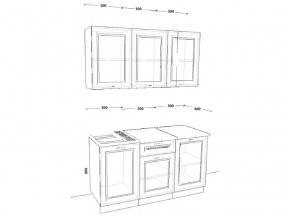 Кухонный гарнитур 4 Белый Вегас 1500 мм в Аше - asha.mebel74.com | фото 2